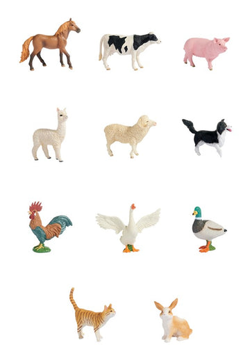 Farm Animals Simulation Toy Set - 11 pcs
