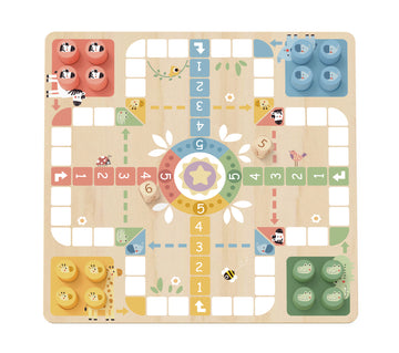 Wooden Ludo & Snakes and Ladders Game Set
