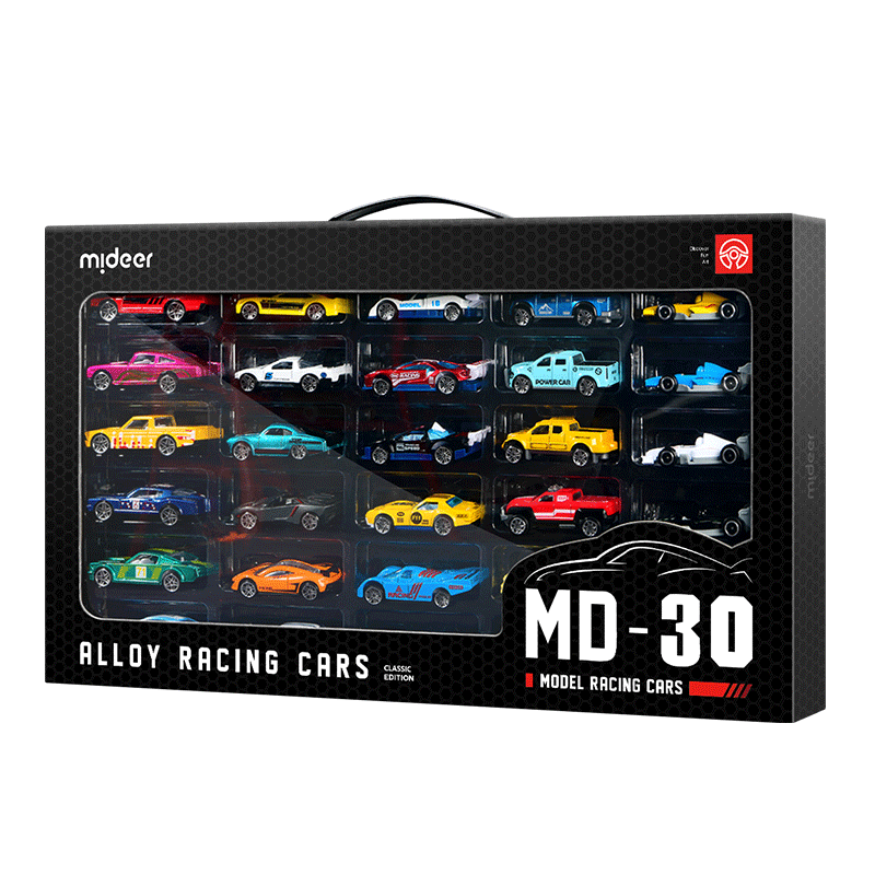 30 Piece Pull-Back Alloy Racing Cars Set