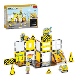 Construction Site Magnetic Tile Set (31pcs)