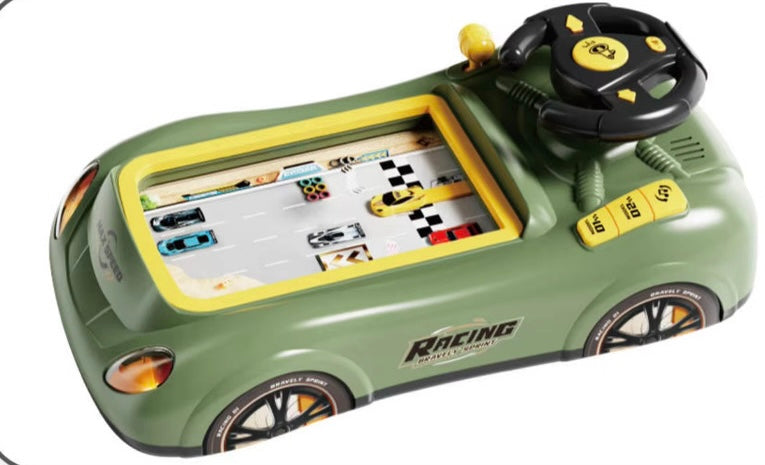 Toddler Racing Car Toy with Steering Wheel & Sound Effects