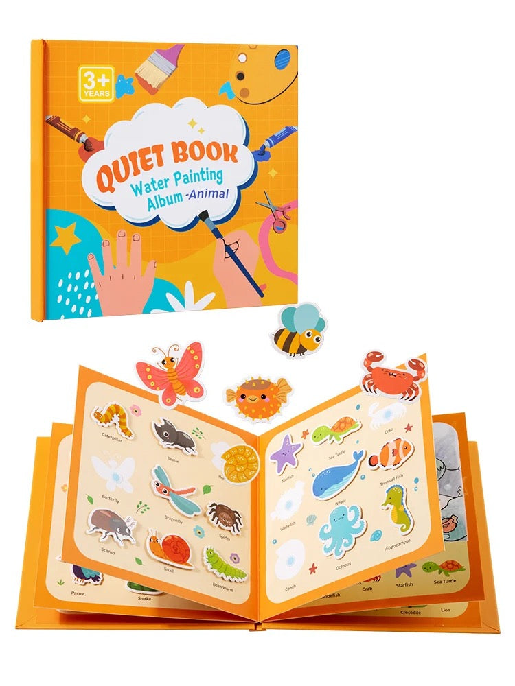 Quiet Book - Water Painting Album - Animals