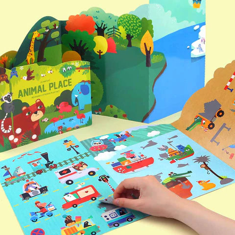Reusable Sticker Play Set – Animal Place