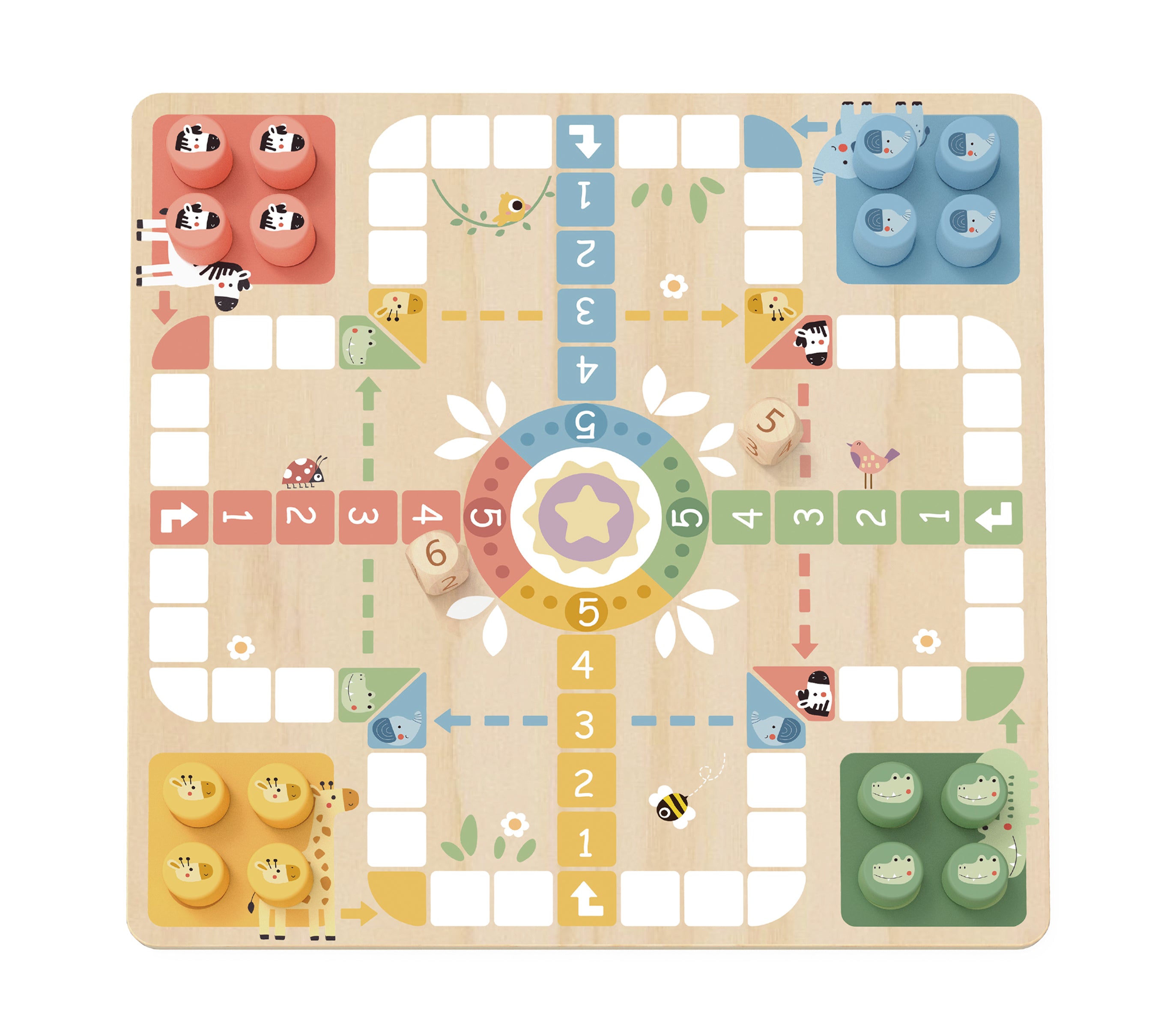 Babyhug Ludo and Snakes N Ladders Board Game - Multicolour