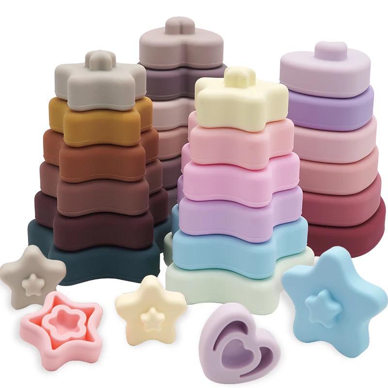 Silicone Stackers: Hearts, Stars, and Shapes