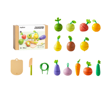 12 Piece Wooden Fruit & Veggie Set