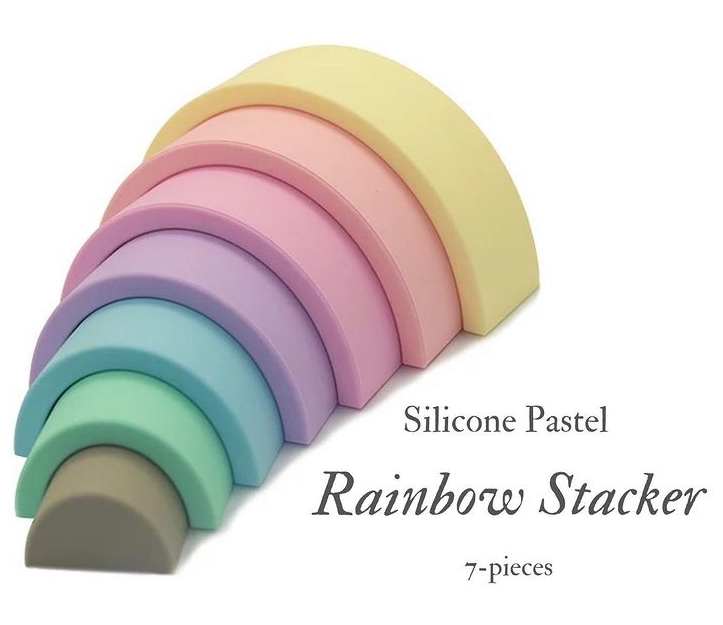 7 Piece Pastel Rainbow Stacker