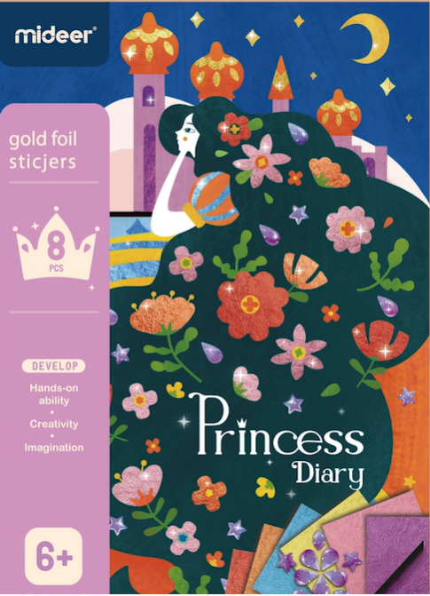 Princess Diary Gold Foil Stickers