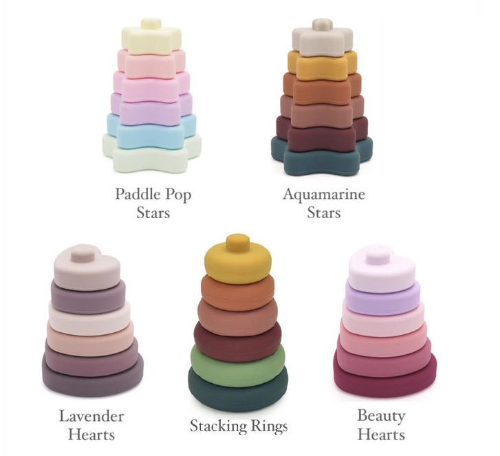 Silicone Stackers: Hearts, Stars, and Shapes