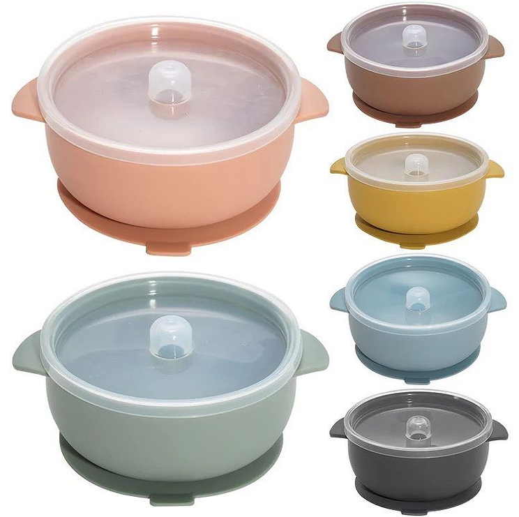 Silicone Suction Bowl with lid